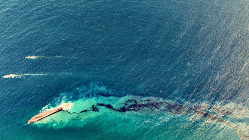 FILE PHOTO: Oil spill in Tobago Island, Trinidad and Tobago