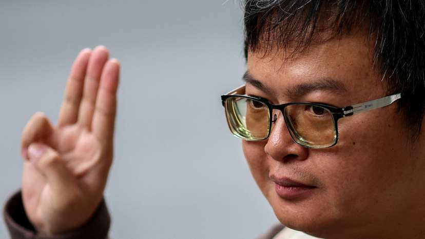 FILE PHOTO: Verdict against prominent activist Arnon Nampa over royal insult charges, in Bangkok