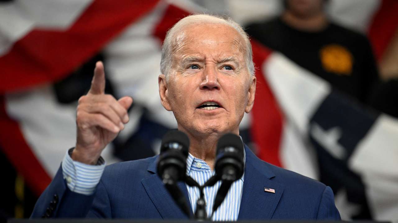 U.S. President Biden visits United Association Local 190 Training Center in Ann Arbor, Michigan