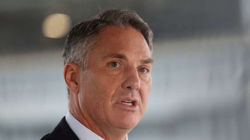 Richard Marles, Australian Deputy Prime Minister and Minister for Defence, speaks during an announcement at the Royal Australian Navy base HMAS Kuttabul, in Sydney