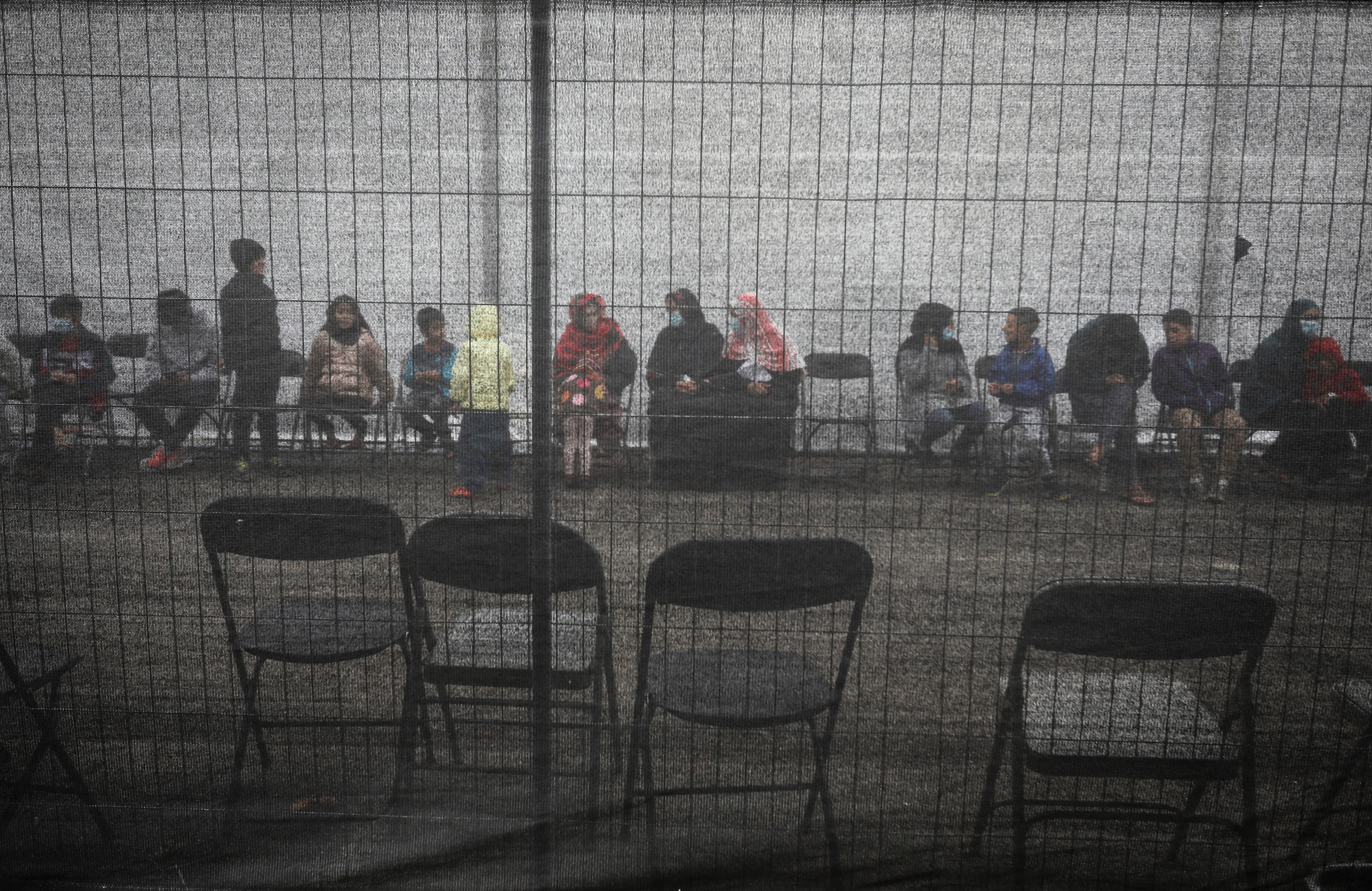 Afghan refugees stay at Joint Base McGuire-Dix-Lakehurst in New Jersey