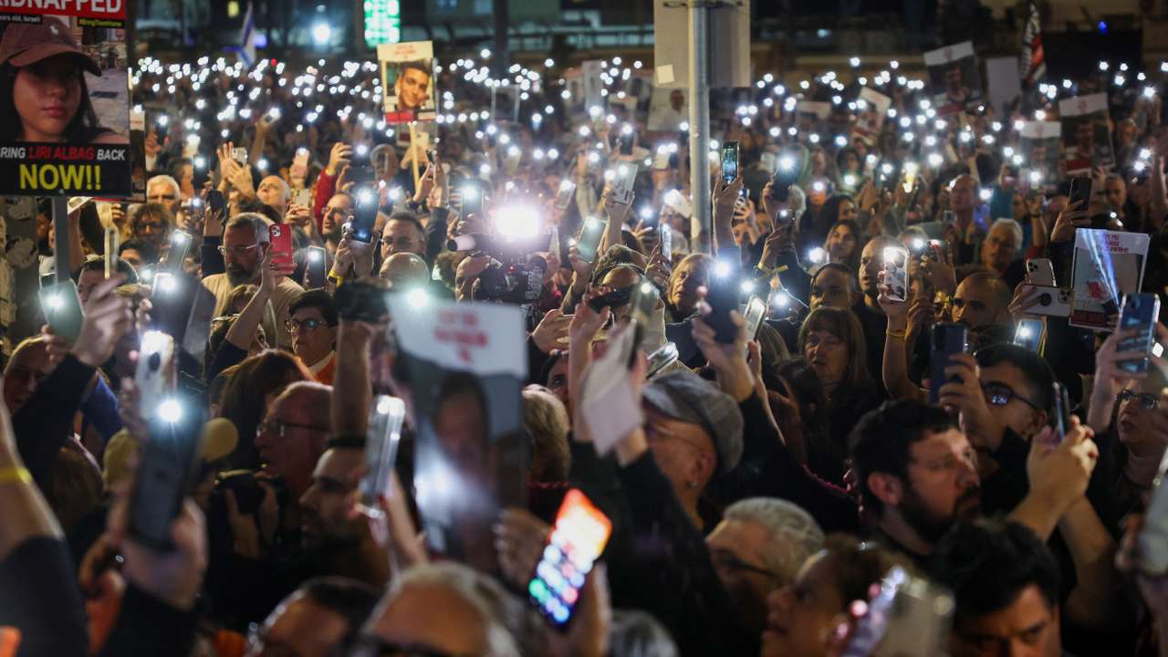 Rally calling for the release of hostages, in Tel Aviv
