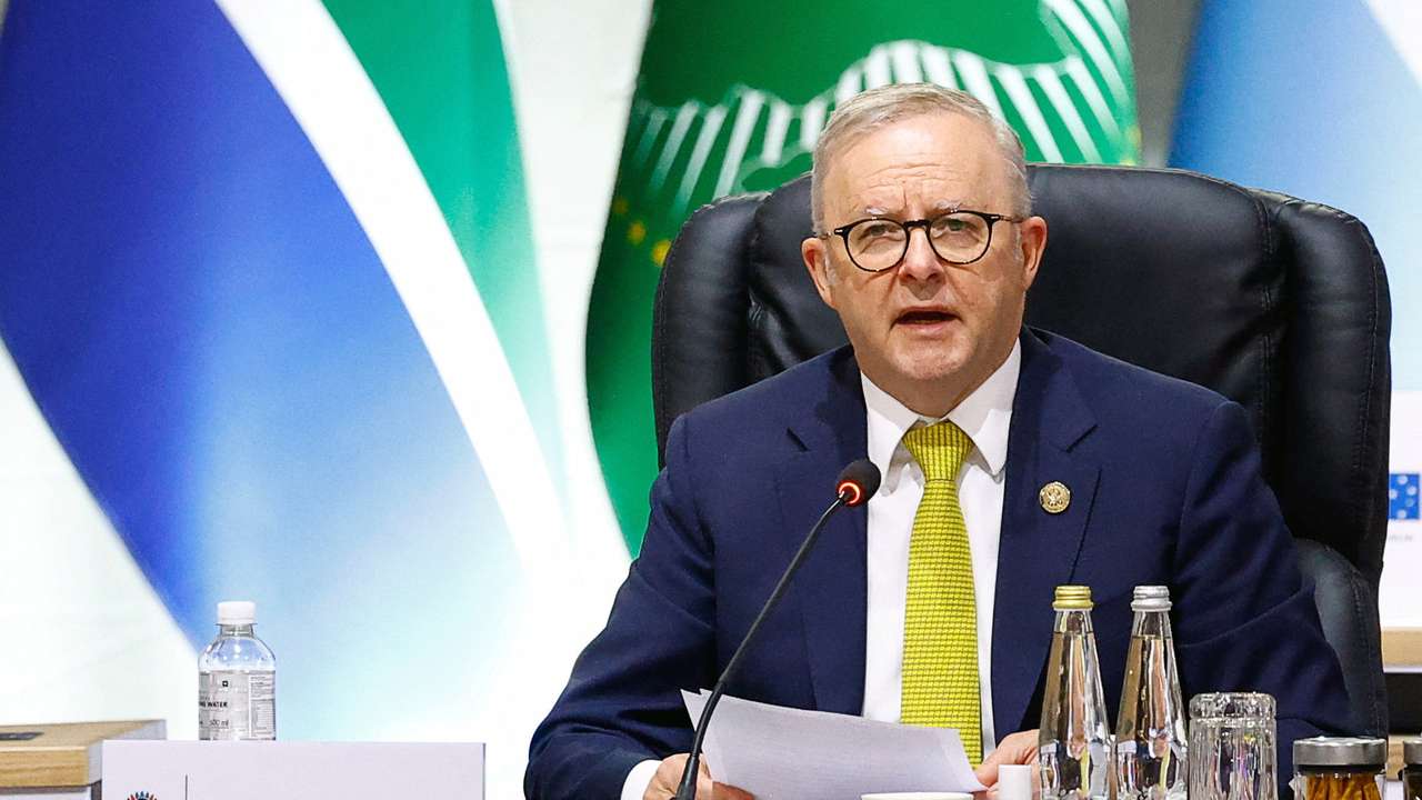 Leaders attend a plenary session on the opening day of the G20 Summit, in Johannesburg