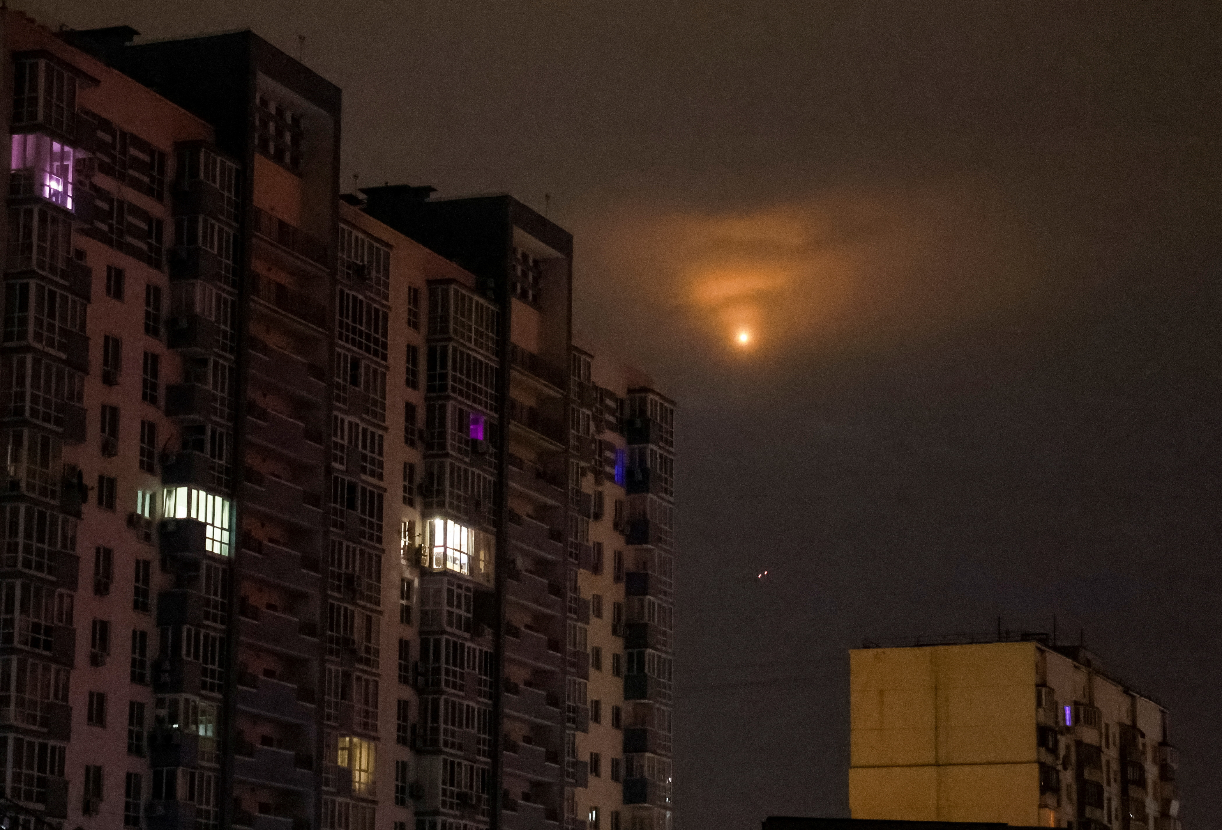 Russian drone strike in Kyiv