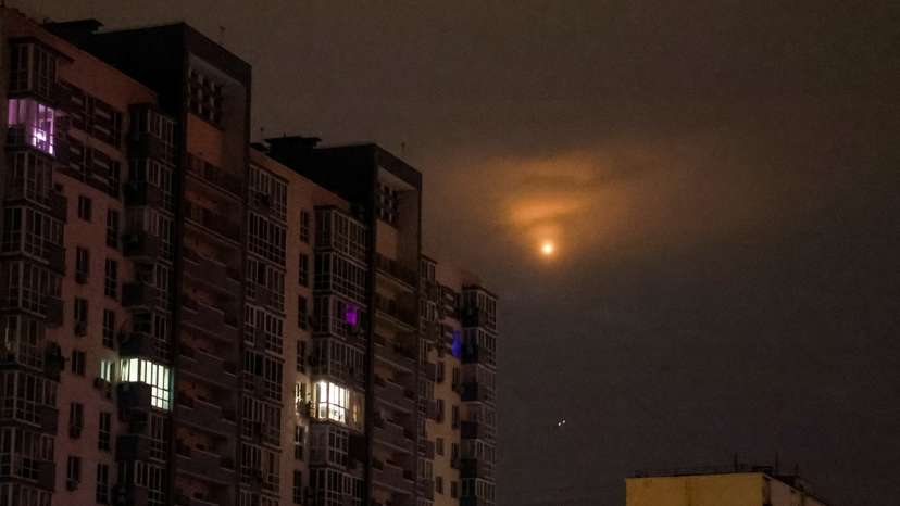 Russian drone strike in Kyiv