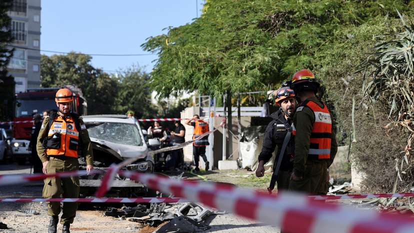 Aftermath of rockets attack that were fired from Gaza towards Israel, in Holon