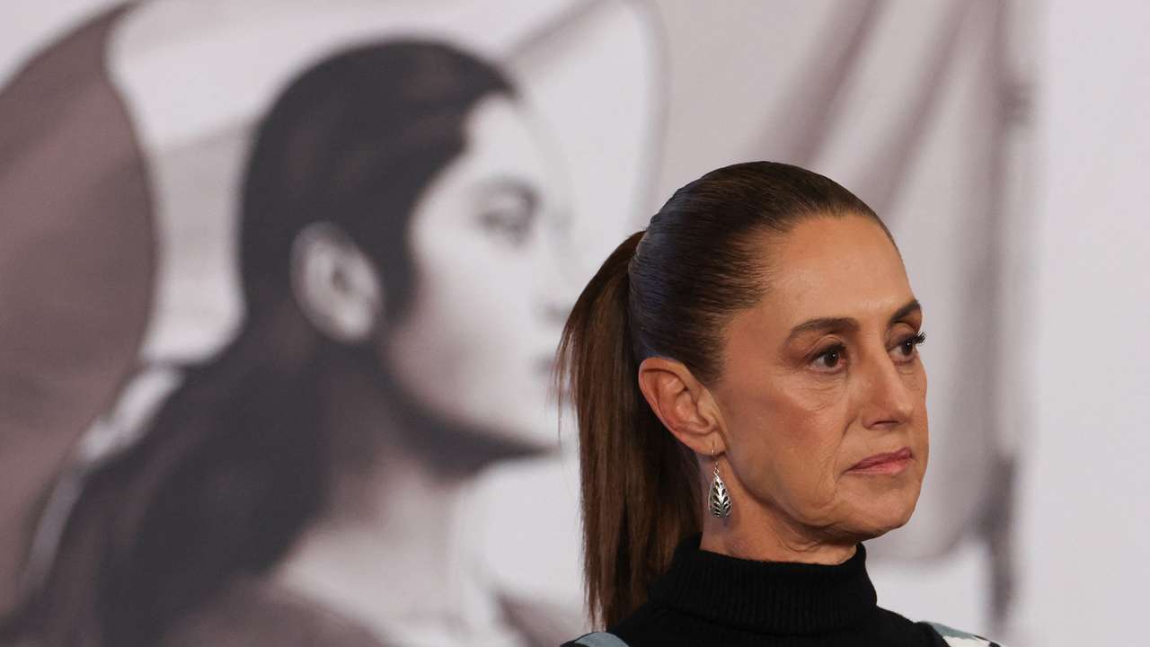 Mexican President Claudia Sheinbaum holds a press conference in Mexico City
