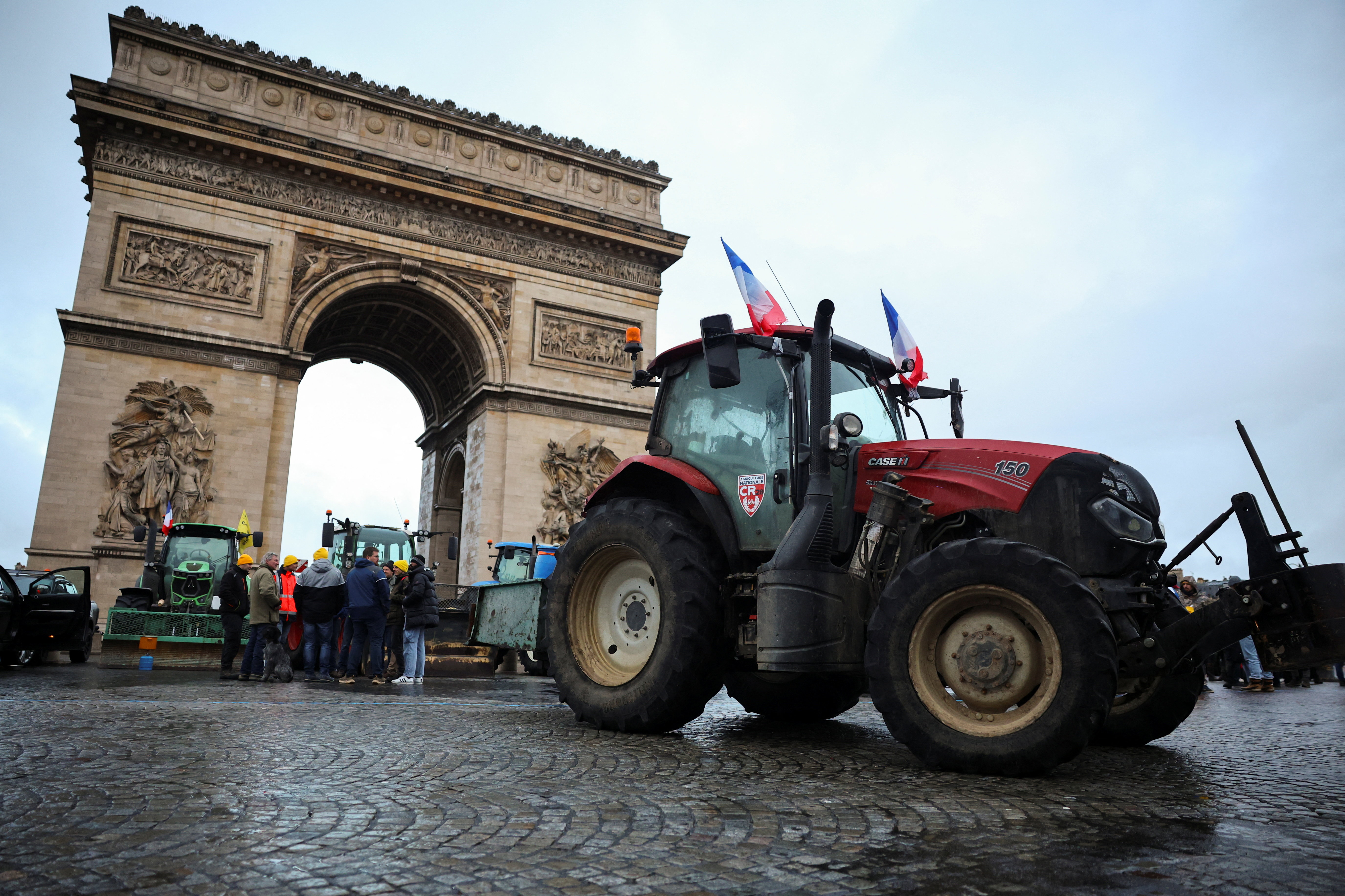 Protest against the government's handling of the EU-Mercosur free trade agreement and the handling of the lumpy skin disease outbreak, in Paris