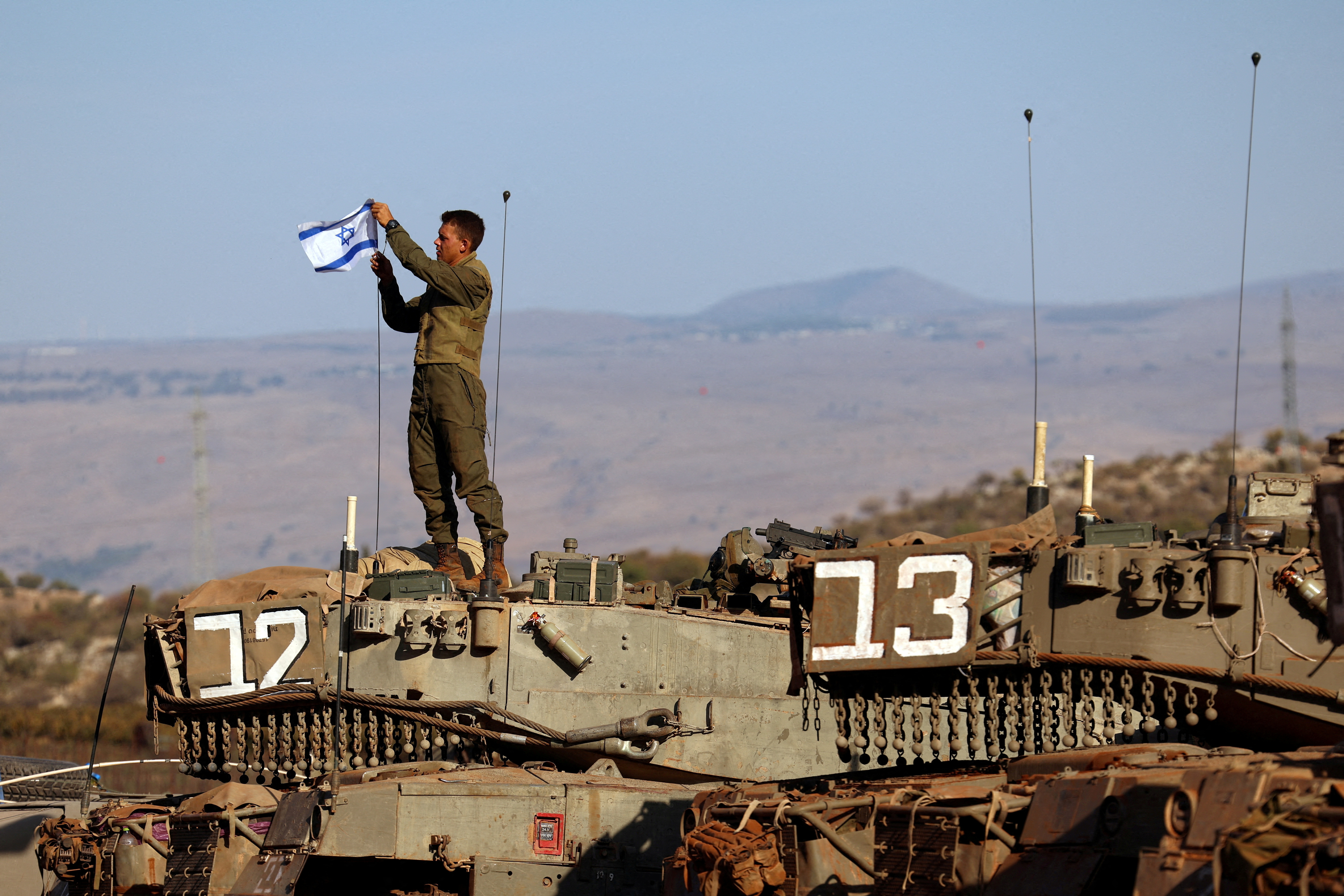 FILE PHOTO: Israeli military participates in a drill near Israel's border with Lebanon in northern Israel