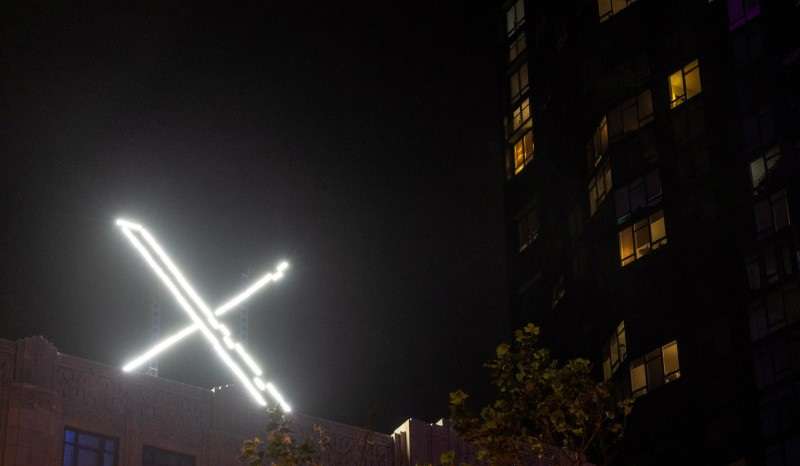 FILE PHOTO: 'X' logo is seen on the top of the messaging platform X, formerly known as Twitter