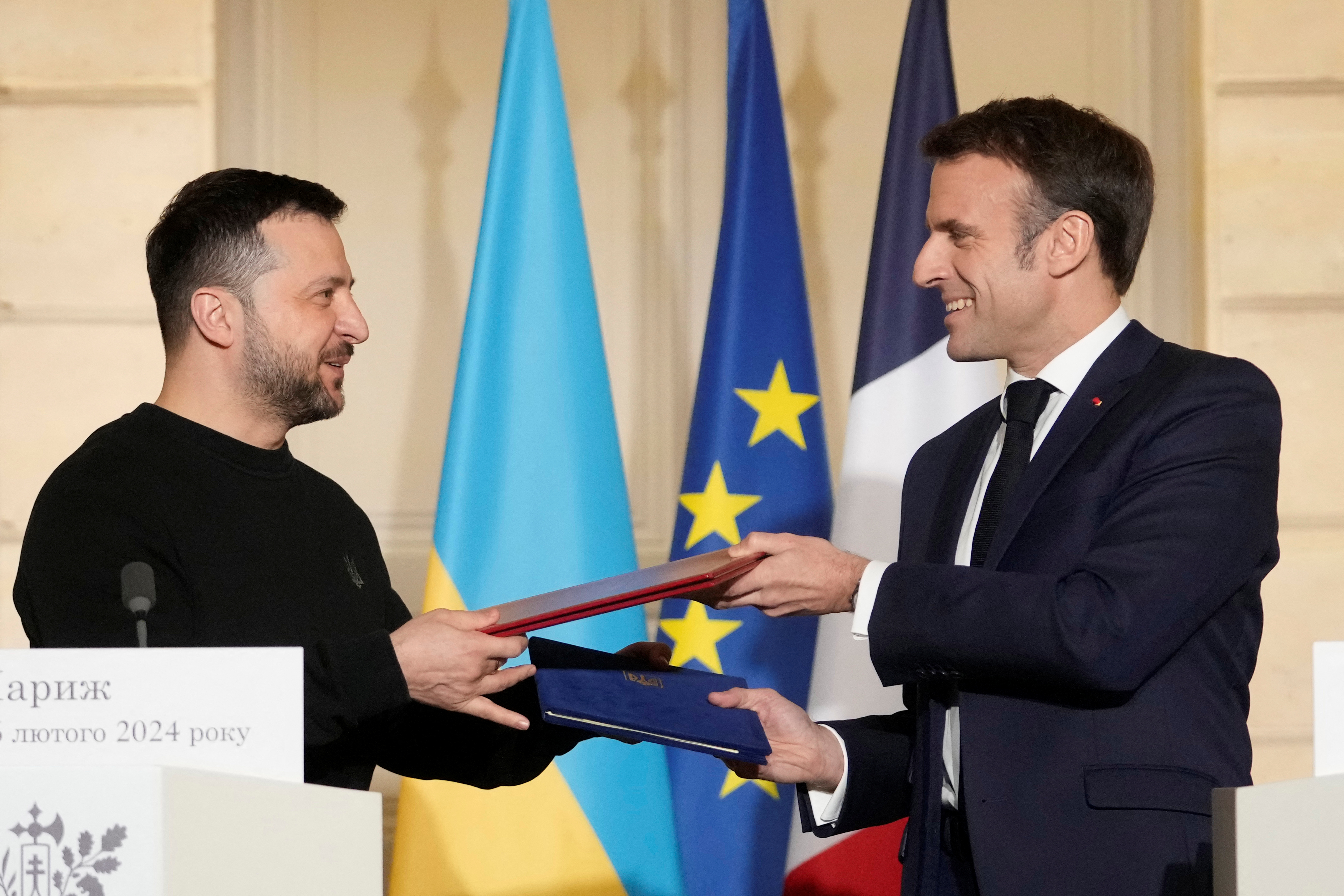 French President Macron meets Ukraine's President Zelenskiy in Paris
