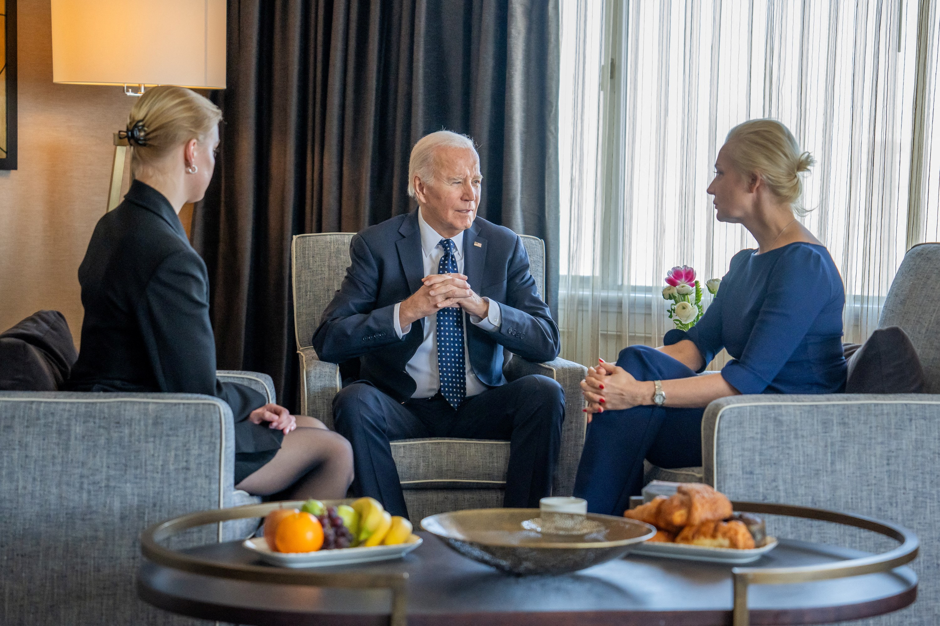 U.S. President Joe Biden meets the family of Alexei Navalny
