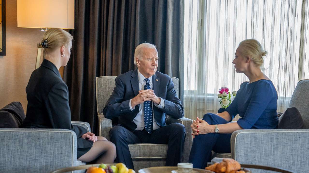 U.S. President Joe Biden meets the family of Alexei Navalny