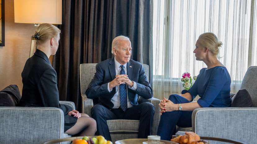 U.S. President Joe Biden meets the family of Alexei Navalny