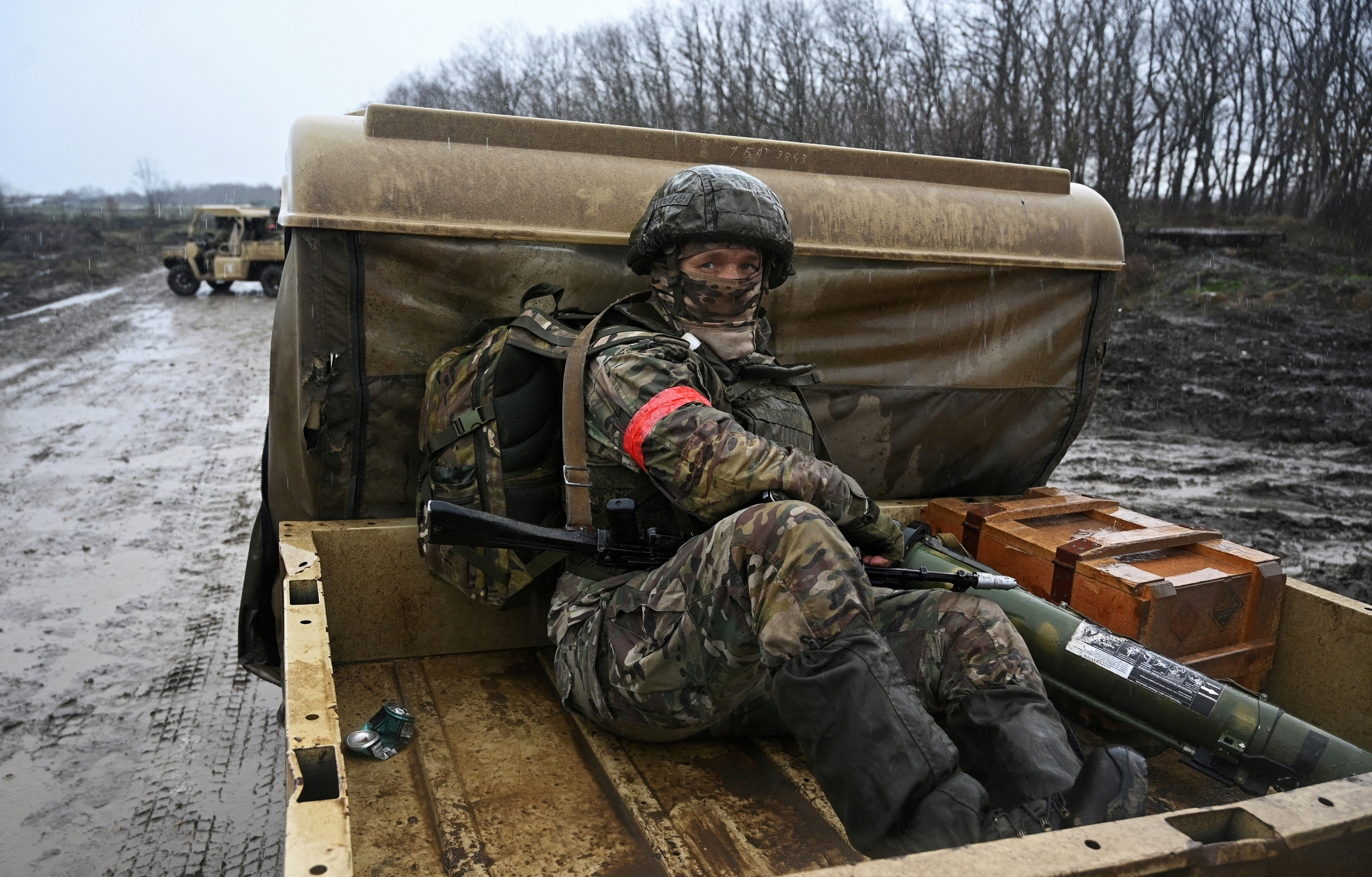 Russian soldiers undergo combat training in Krasnodar region