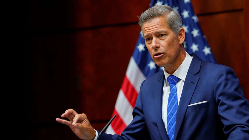 U.S. Transportation Secretary Sean Duffy speaks in Washington