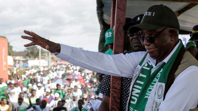 FILE PHOTO: Liberia's opposition, Unity Party, holds its final rally before polling day in Monrovia