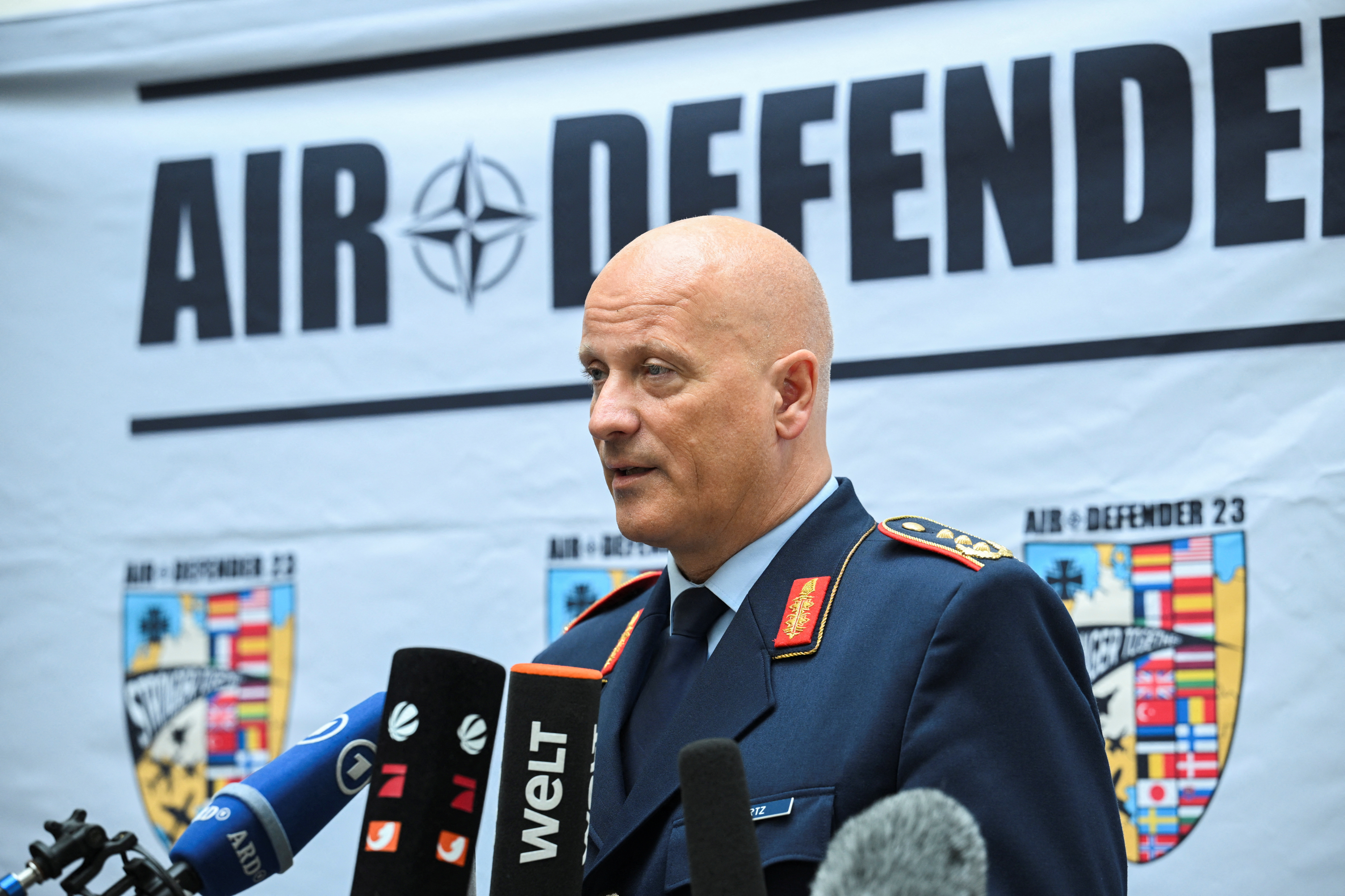 FILE PHOTO: Press conference about the Air Defender 23 in Berlin