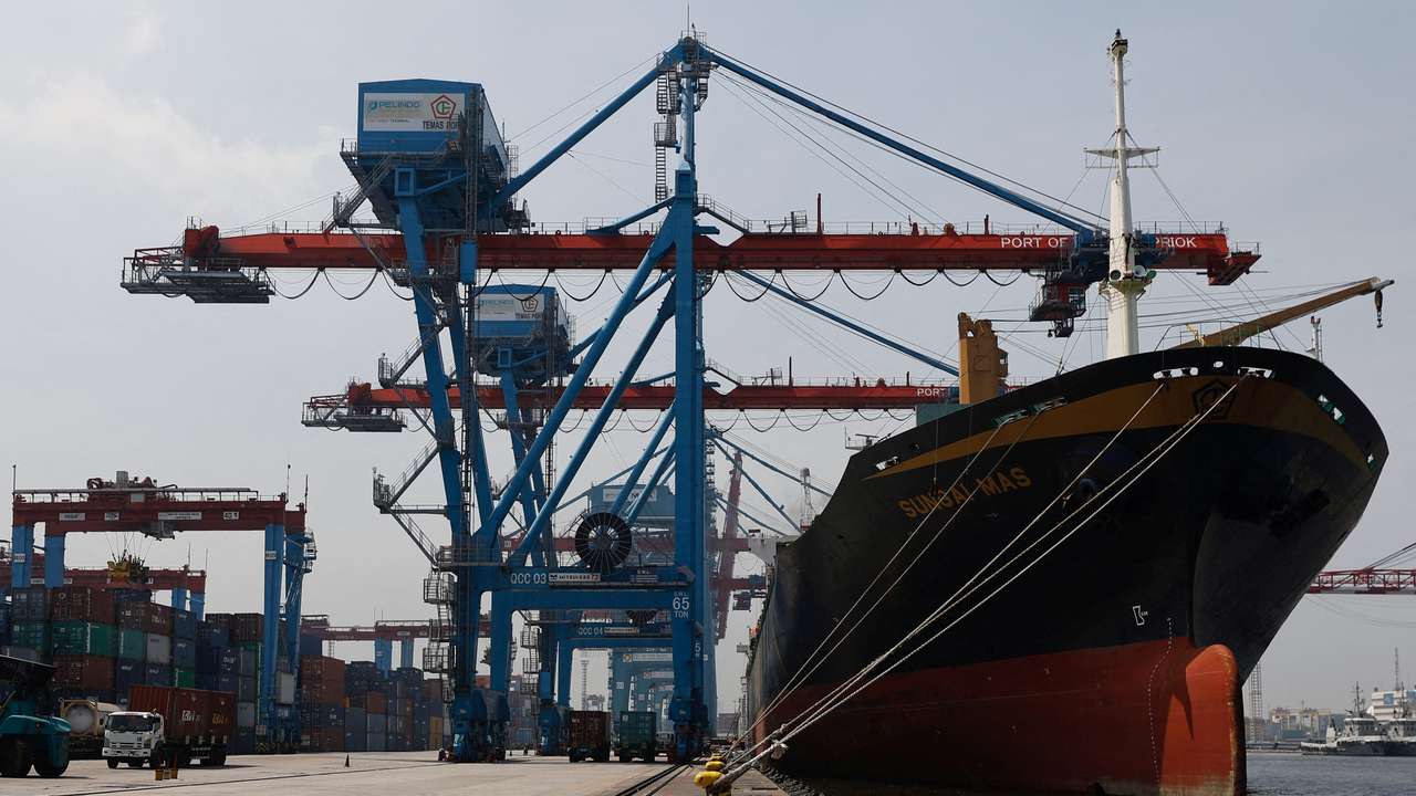FILE PHOTO: Container terminal of Tanjung Priok Port in Jakarta
