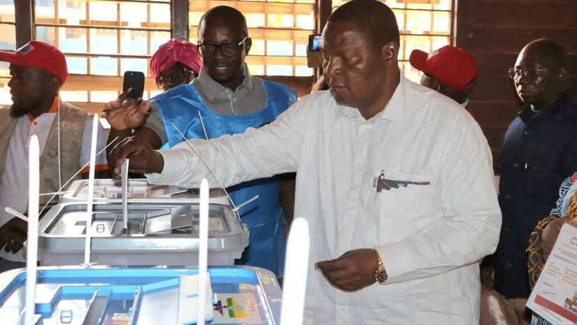 FILE PHOTO: Central African Republic holds first round of presidential election, in Bangui