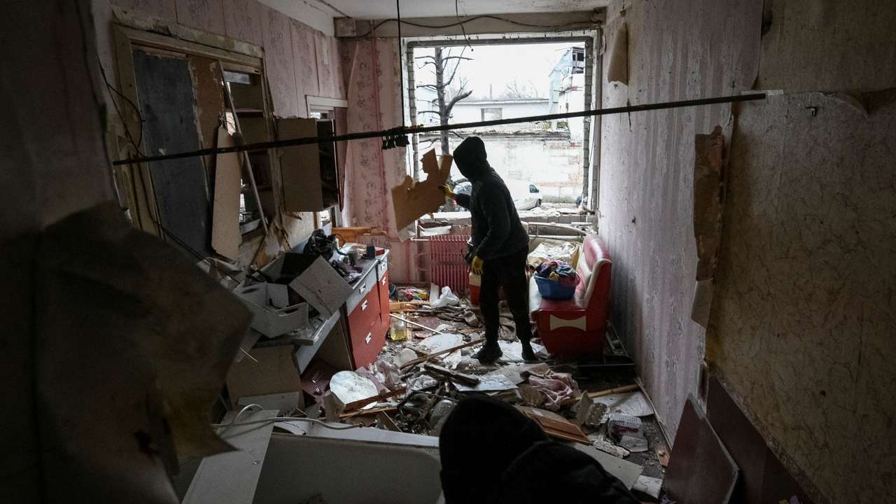 Aftermath of a Russian drone attack in Dnipro