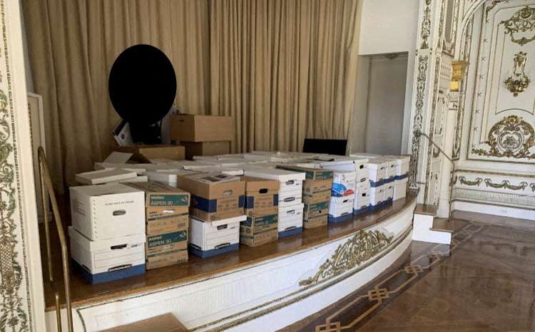 FILE PHOTO: The charging document against former President Donald Trump is seen in Washington