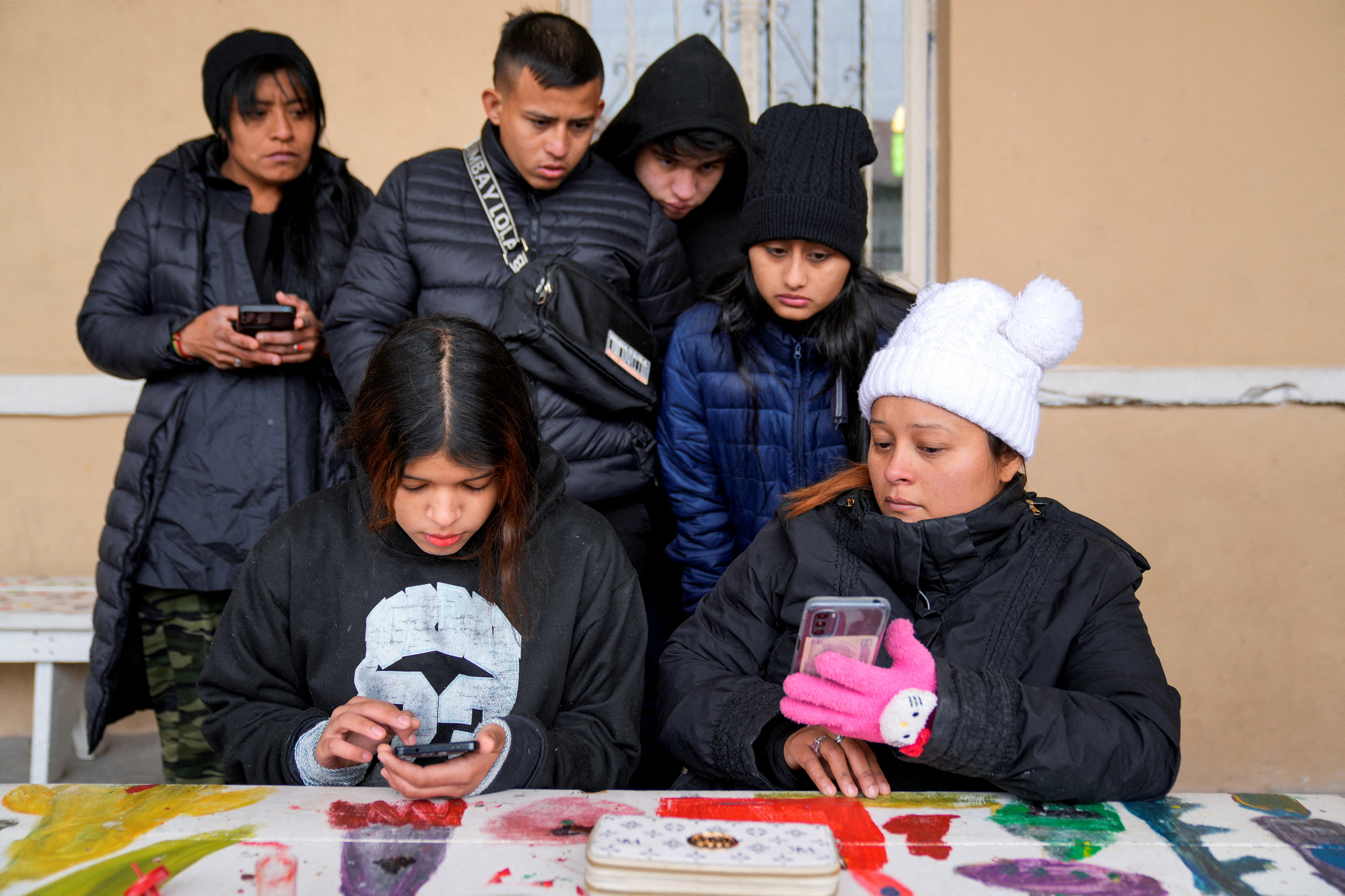 Denia Mendez from Honduras reacts to information that her appointment with CBP was canceled, in Piedras Negras
