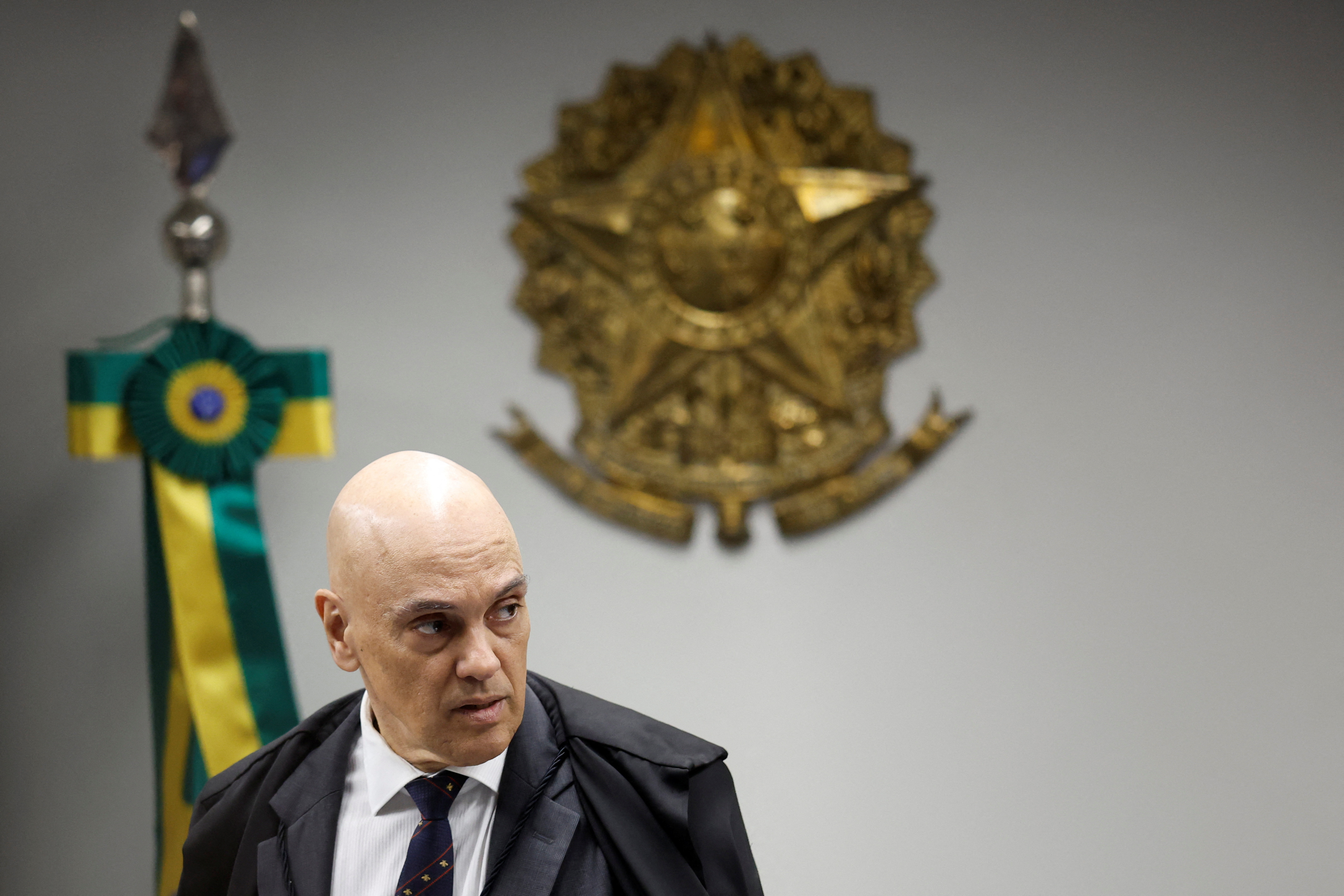 Judge Alexandre de Moraes attends a session of the trial for the murder of activist and Rio de Janeiro councilwoman Marielle Franco, in Brasilia