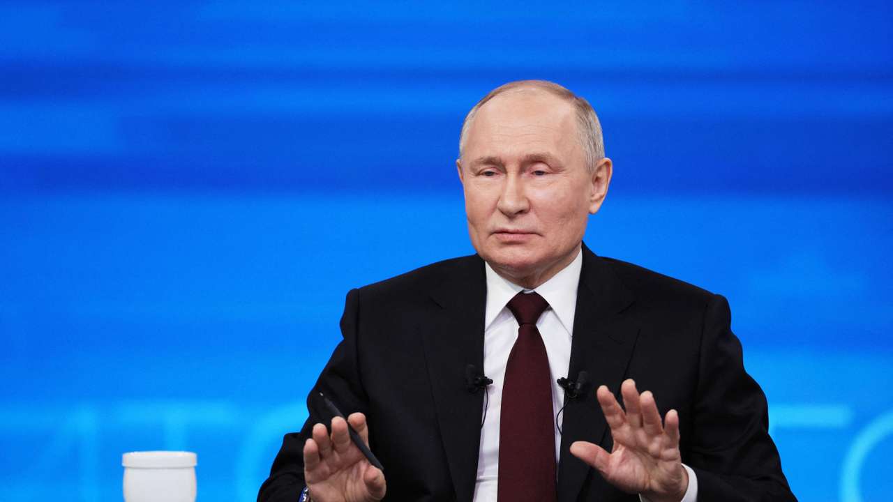 Russian President Putin holds his annual press conference in Moscow