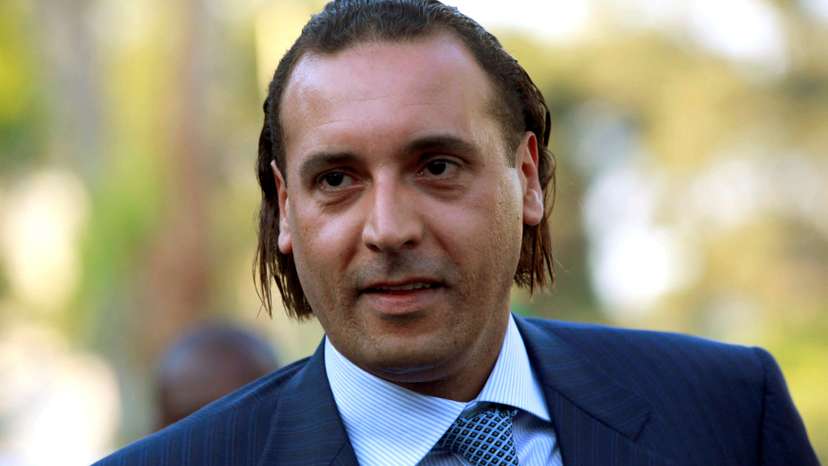 FILE PHOTO: Hannibal Gaddafi attends the signing agreement ceremony between Libya's Shipping Corporation and STX Europe to build a cruise ship, in Tripoli