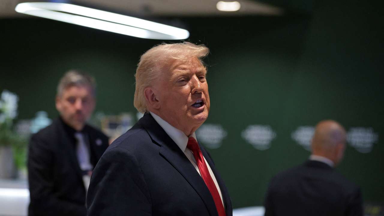 U.S. President Donald Trump attends the World Economic Forum in Davos