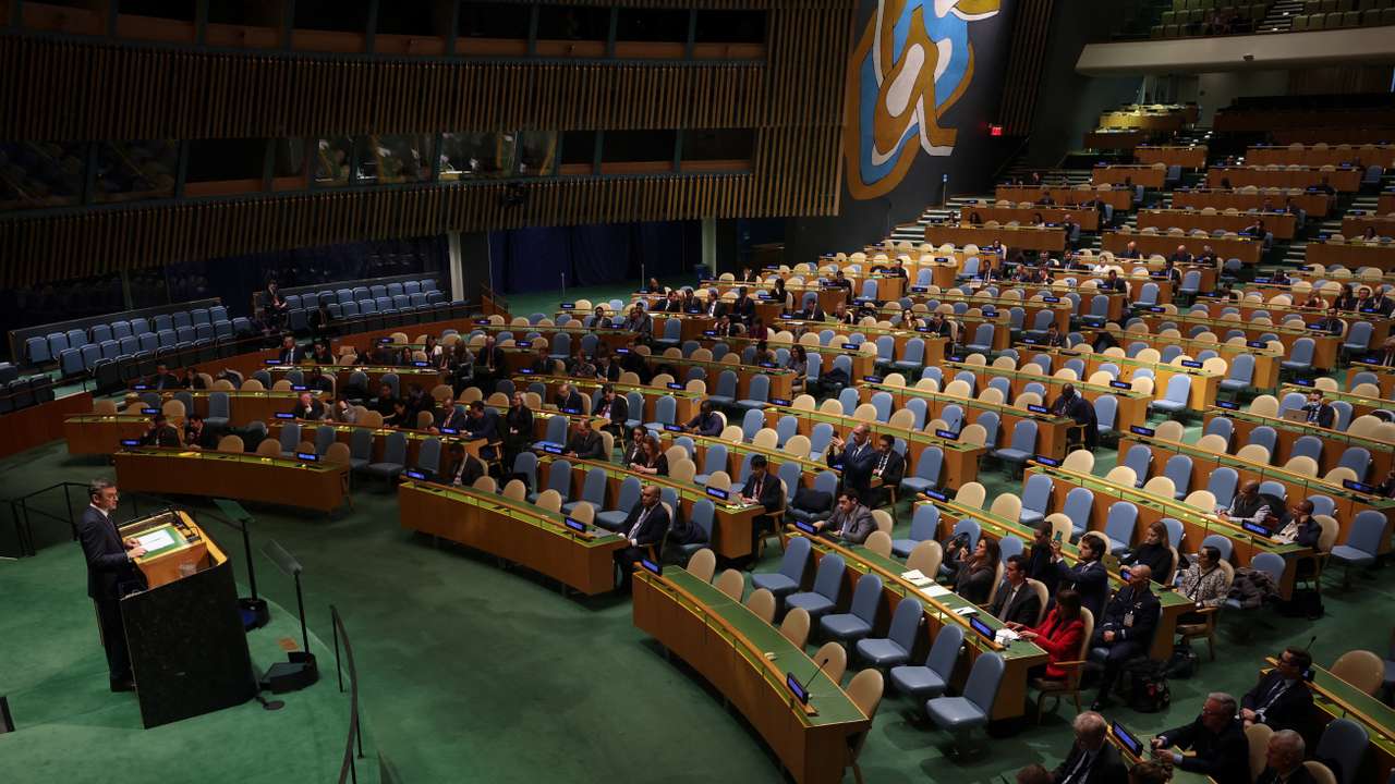 United Nations General Assembly holds meeting on Ukraine ahead of 2nd anniversary of Russian invasion, at U.N. headquarters in New York