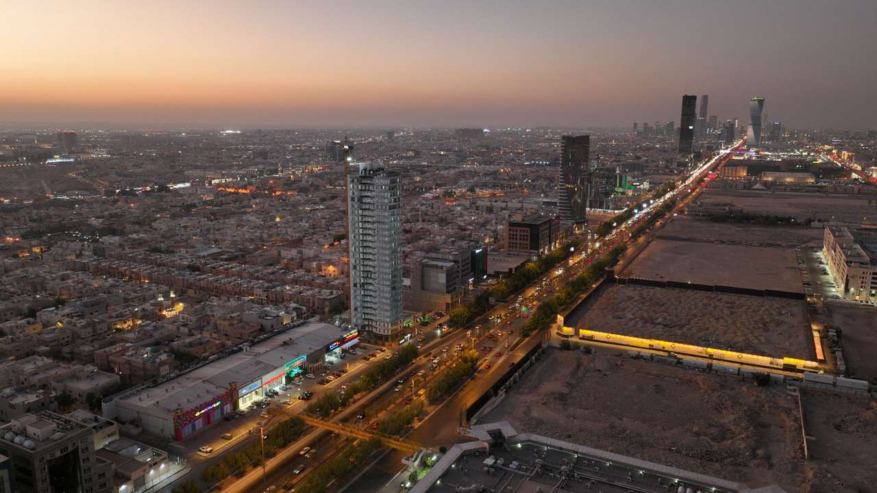 FILE PHOTO: A drone view shows cityscape in Riyadh