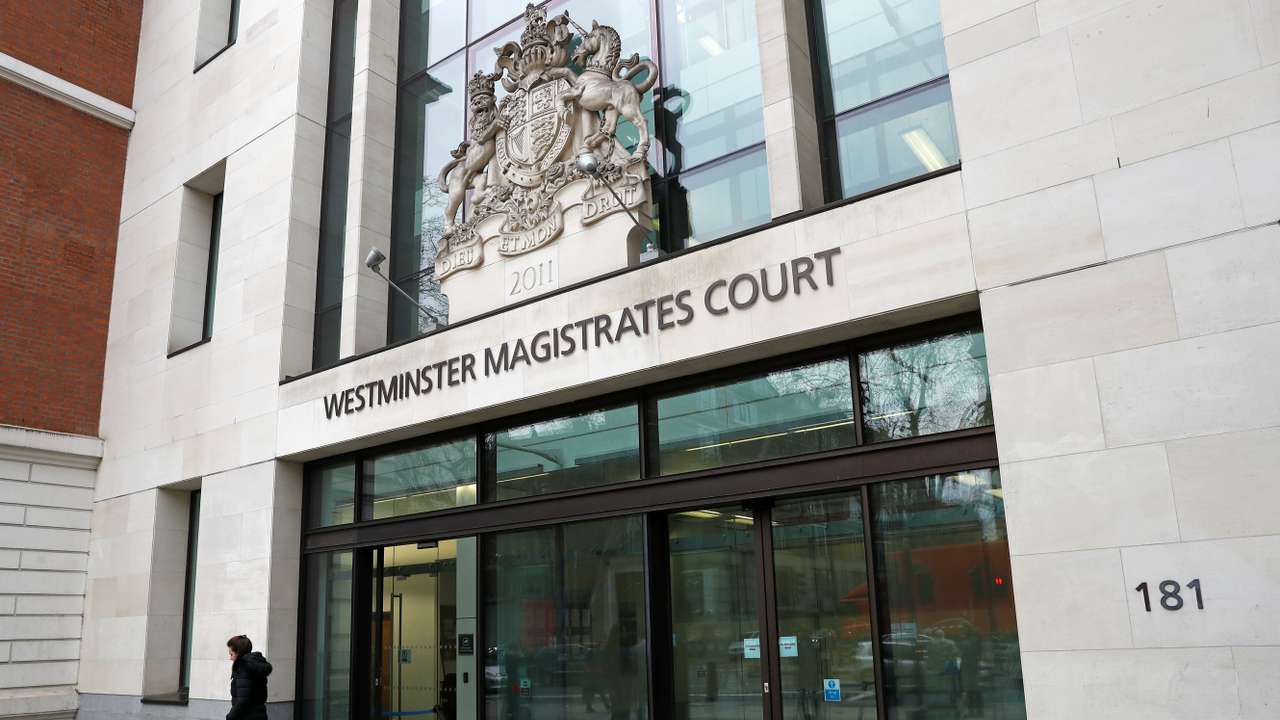 A general view shows the Westminster Magistrates court in London