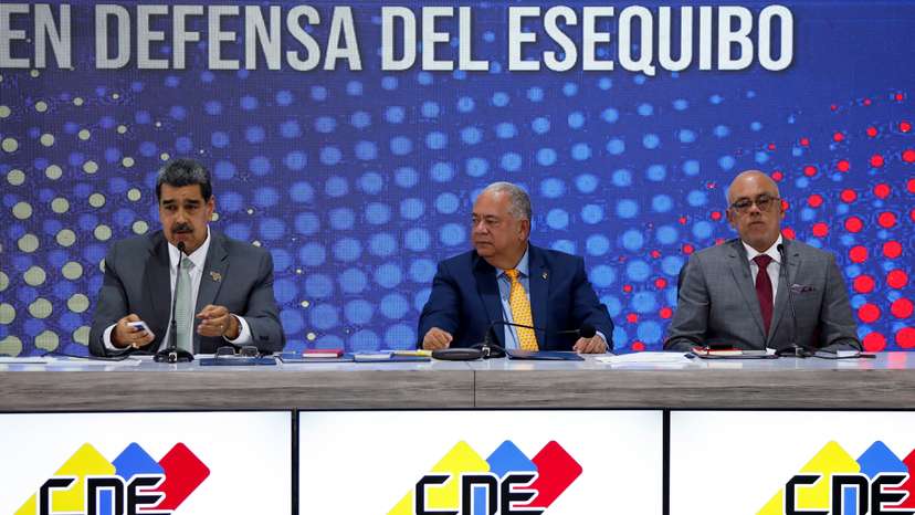 Venezuelan President Nicolas Maduro attends an event at the National Electoral Council, in Caracas