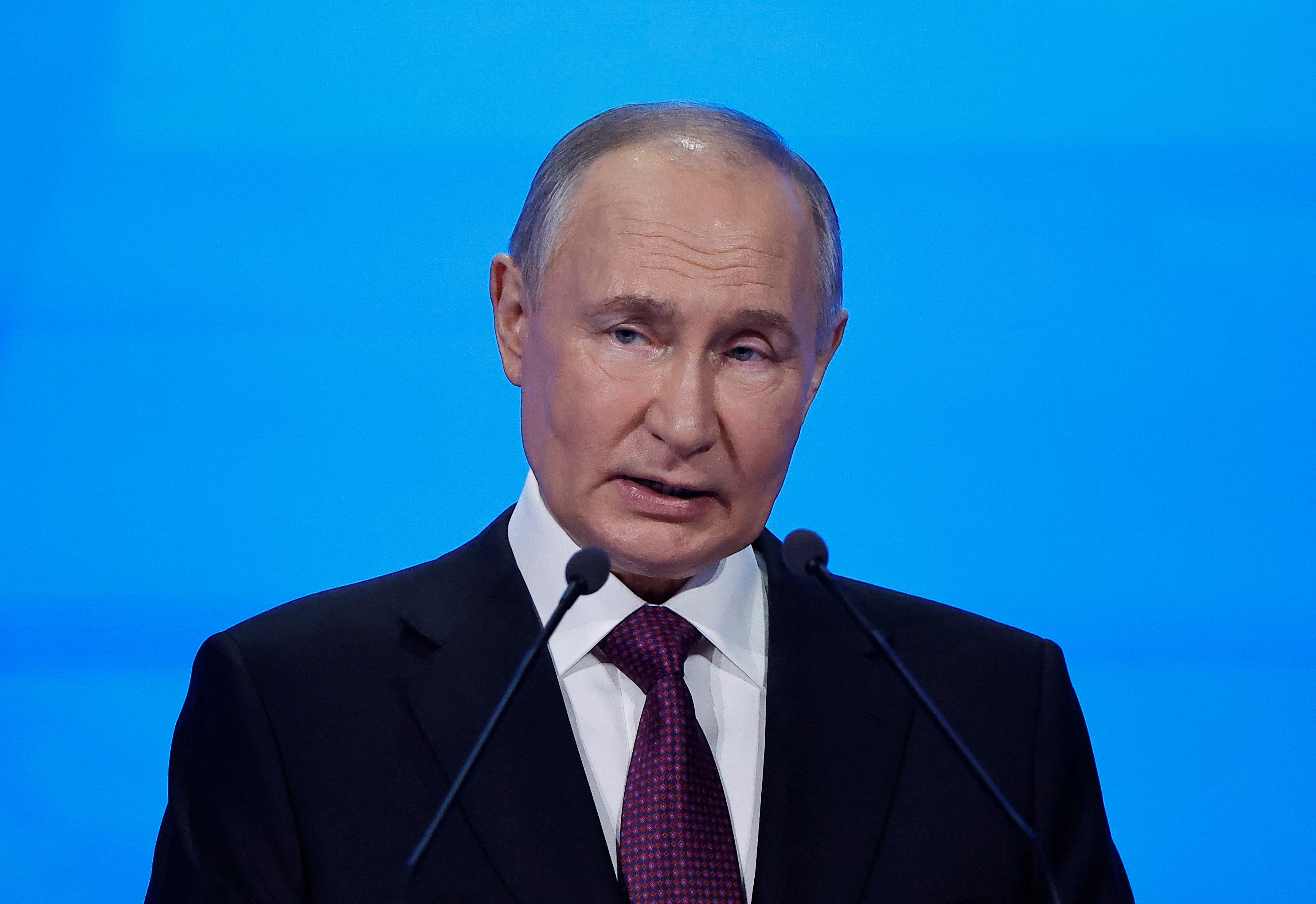 Russian President Putin attends the Congress of the Russian Union of Industrialists and Entrepreneurs in Moscow