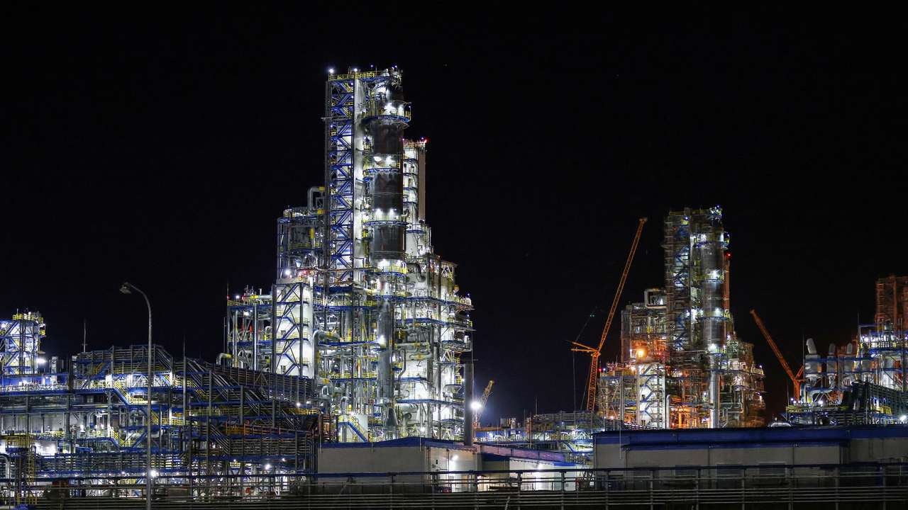 A view shows Gazprom's Amur Gas Processing Plant in the Amur Region