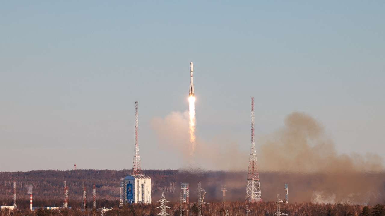 Russia launches Soyuz rocket with dozens of satellites