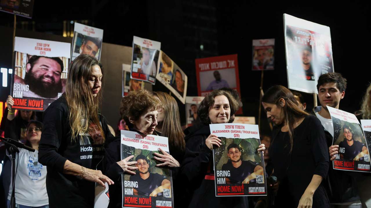 Rally calling for the release of hostages, in Tel Aviv