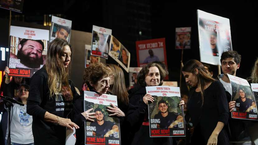 Rally calling for the release of hostages, in Tel Aviv