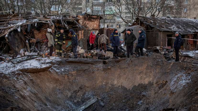 FILE PHOTO: Aftermath of a Russian missile attack in the town of Shostka, Sumy region