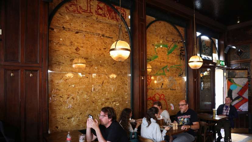 Preparations for Notting Hill Carnival, in London