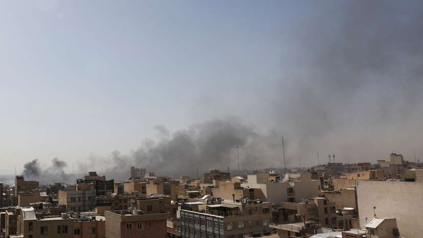 Aftermath of strike in Tehran
