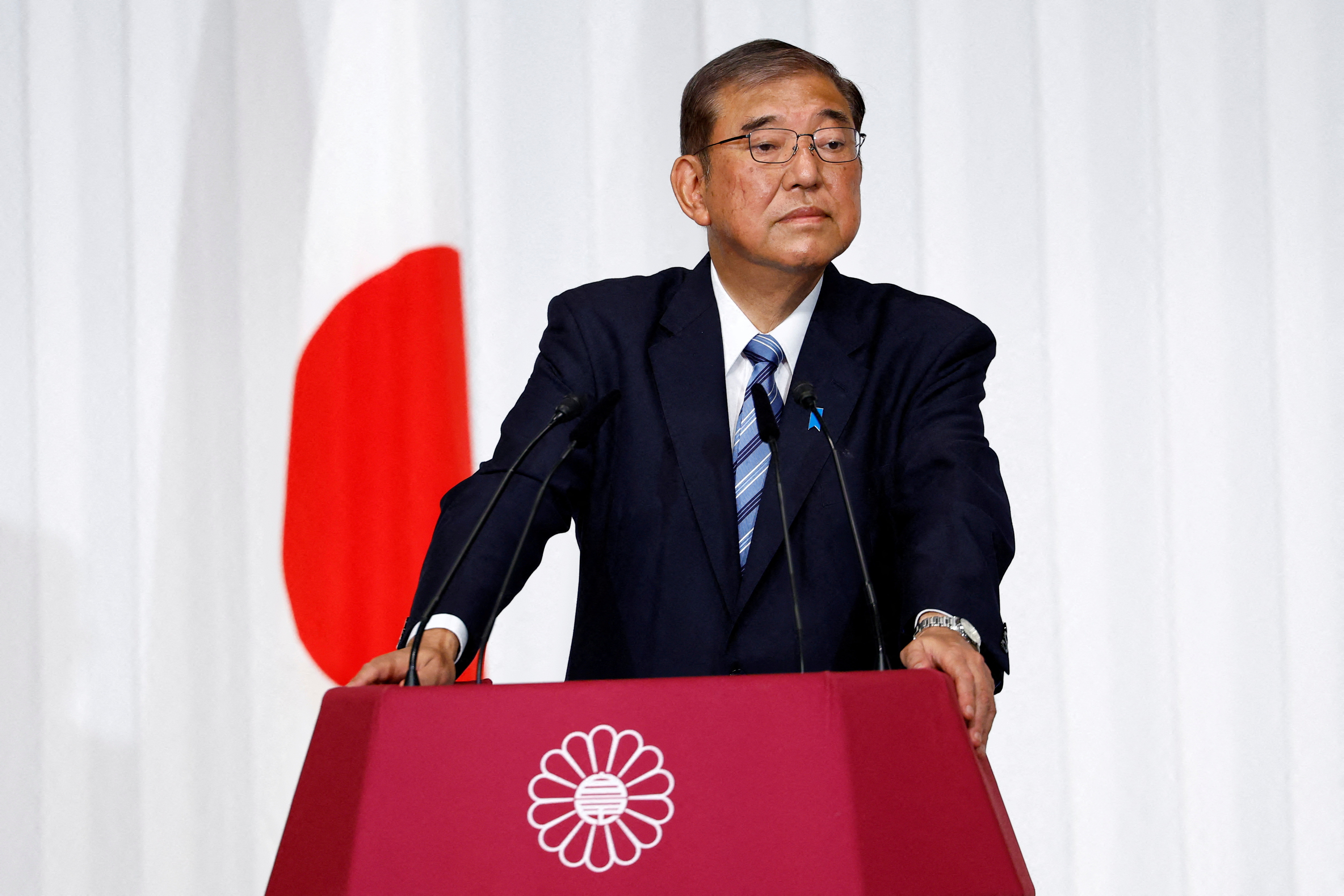 Japanese PM Ishiba holds press conference after general election, in Tokyo