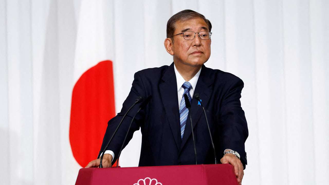 Japanese PM Ishiba holds press conference after general election, in Tokyo