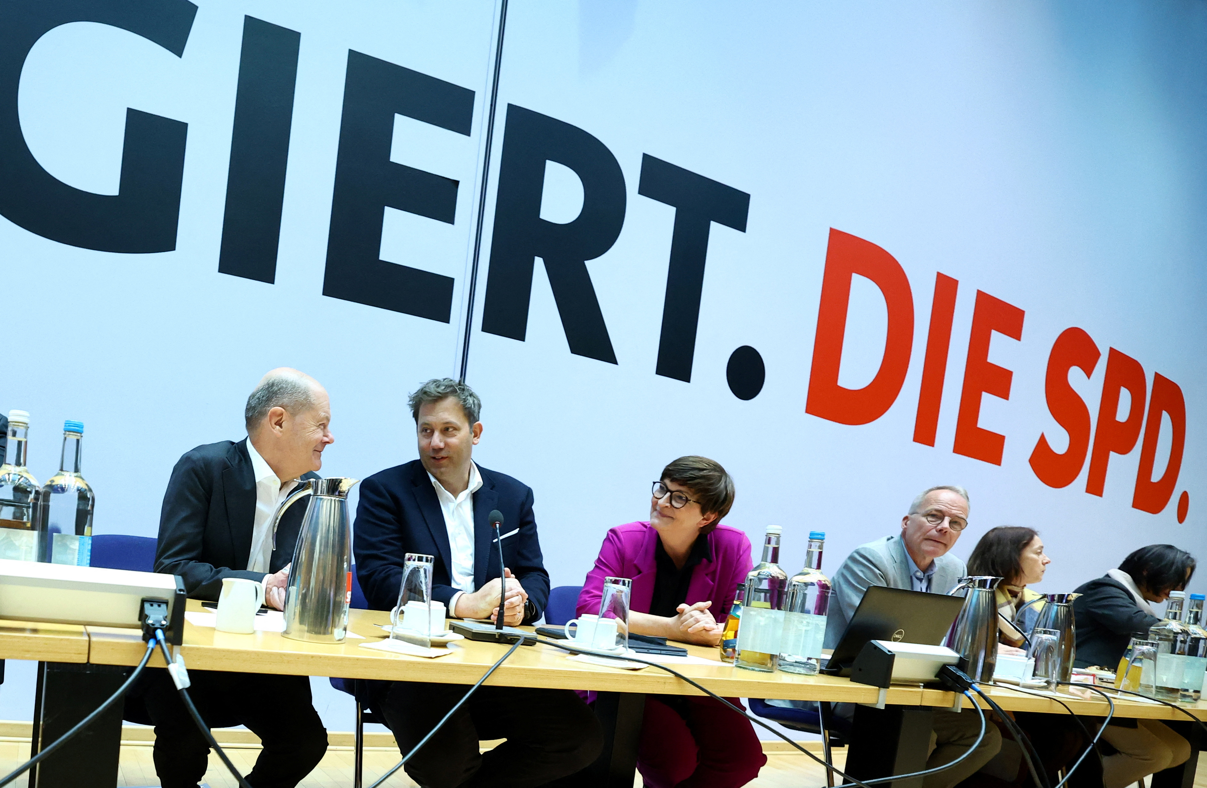 Germany's Social Democrats board meeting in Berlin