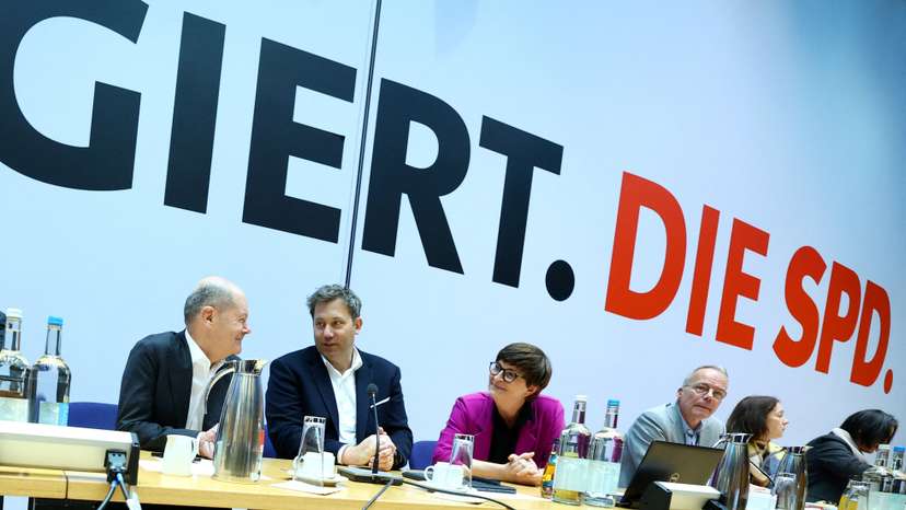Germany's Social Democrats board meeting in Berlin