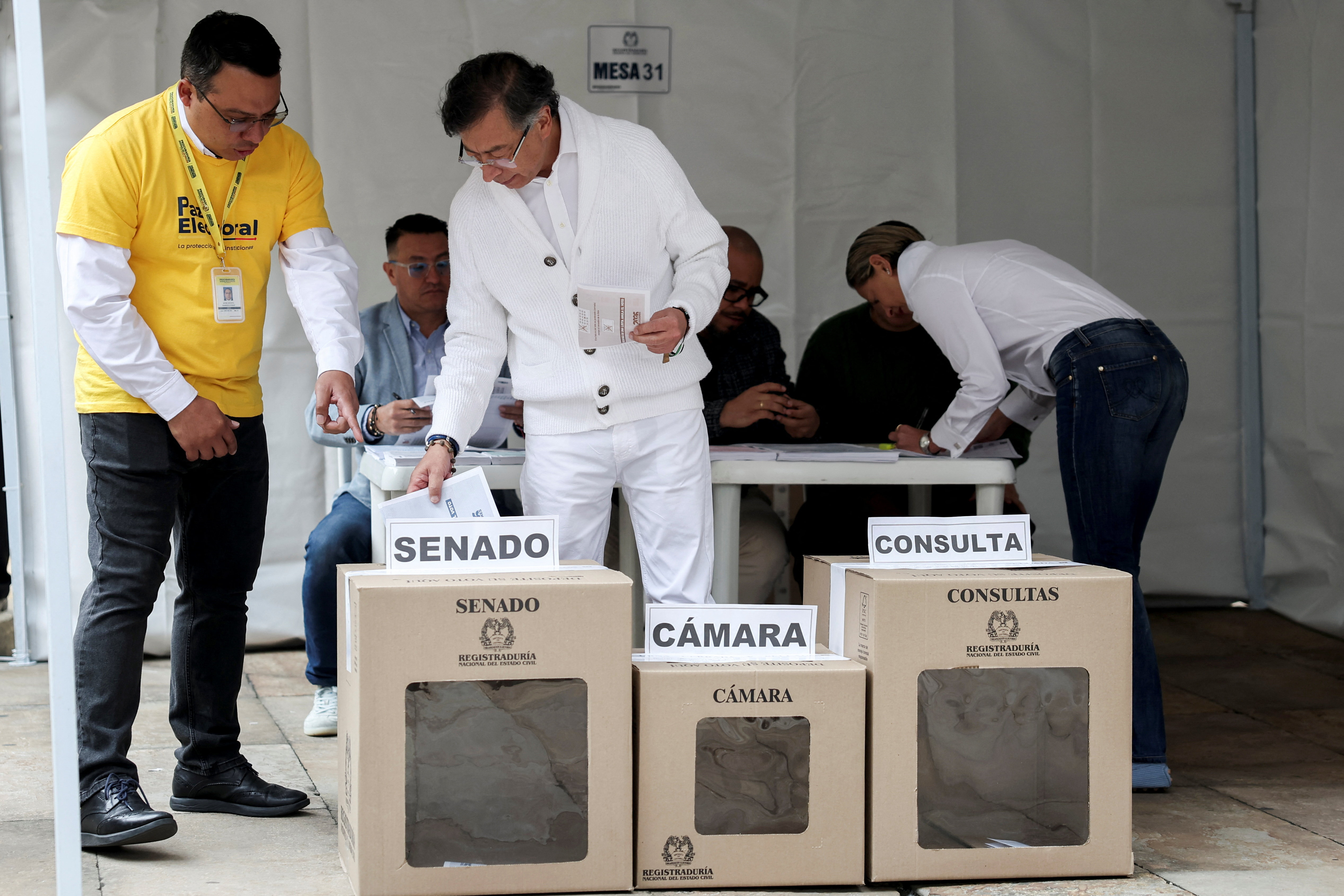 Elections and party primaries for presidential race, in Bogota