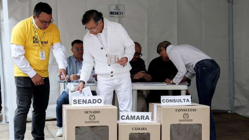 Elections and party primaries for presidential race, in Bogota