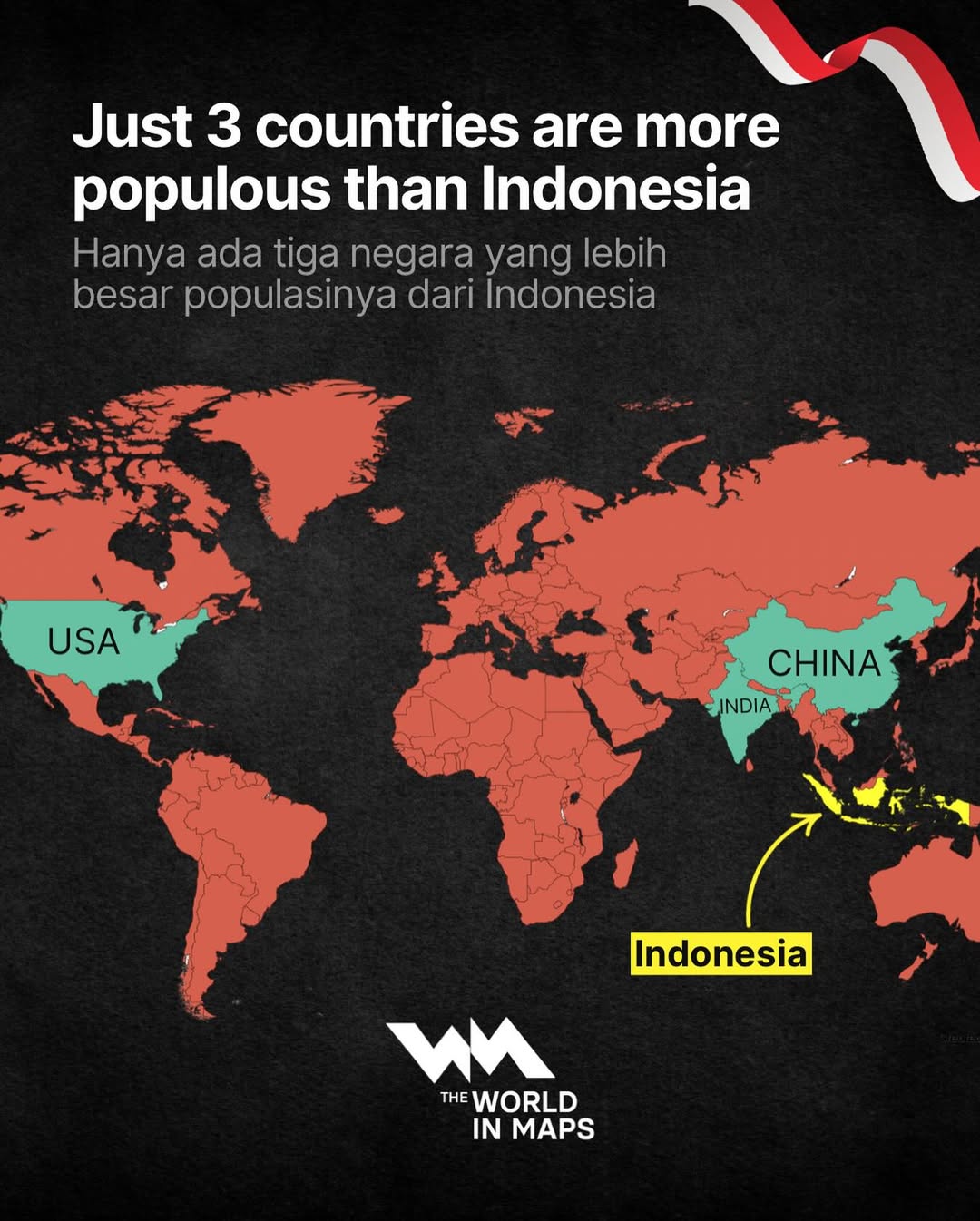 Many people might be surprised to learn that Indonesia ranks as the world’s fourth most populous
